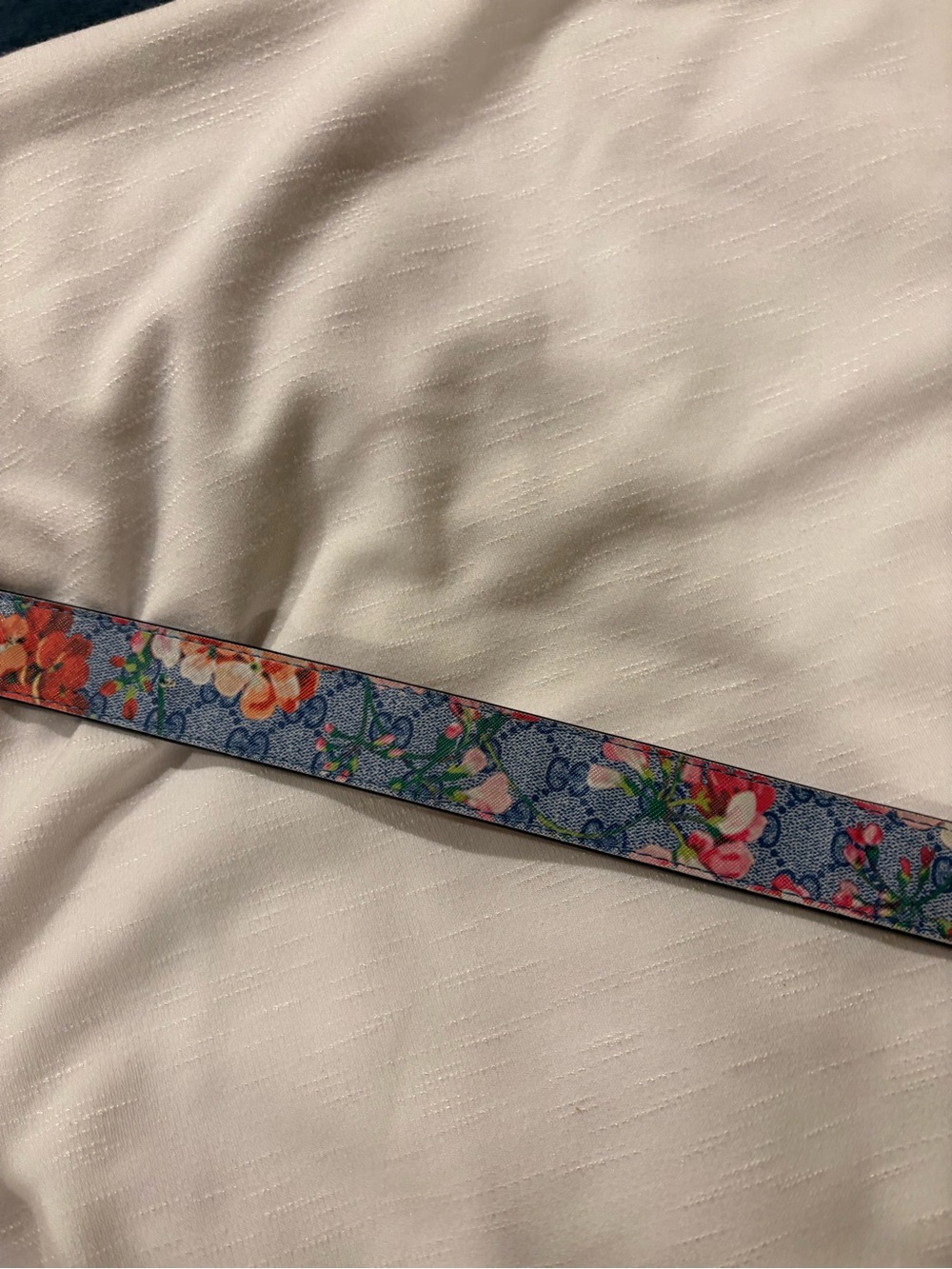 Gucci Floral GG Buckle Belt in Blue, Pink and Green - Picture 6 of 10